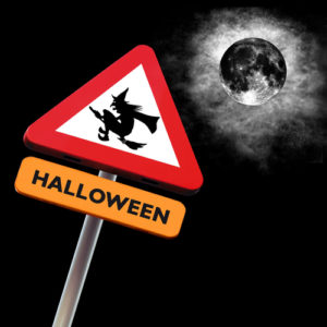 Halloween safety sign